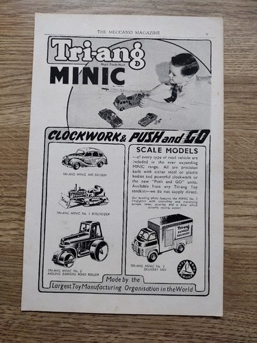 1954 triang minic delivery - minic,