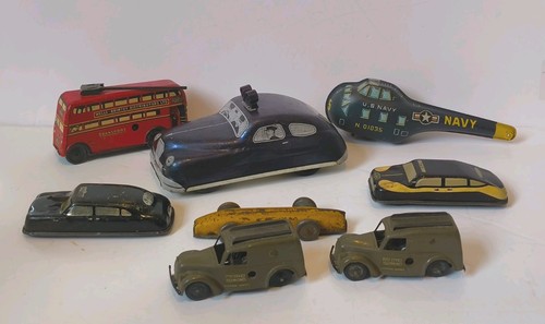 Vintage joblot tin toys.Mettoy
